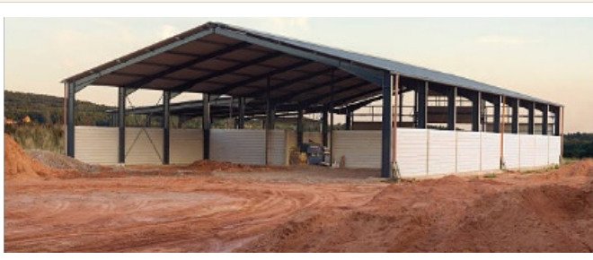 Construção de galpão em estrutura metálica